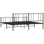 Estructura de cama cabecero y estribo metal negro 200x200 cm de vidaXL, Camas y somieres - Ref: Foro24-352505, Precio: 122,89...