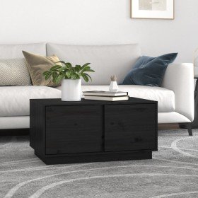 Mesa de centro madera maciza de pino negro 80x50x40 cm en Mesas de centro | Comprar online en Foru.es