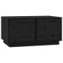 Mesa de centro madera maciza de pino negro 80x50x40 cm en Mesas de centro | Comprar online en Foru.es