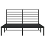 Estructura de cama con cabecero metal negro 140x190 cm de vidaXL, Camas y somieres - Ref: Foro24-352319, Precio: 93,07 €, Des...