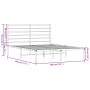 Estructura de cama con cabecero metal negro 140x190 cm de vidaXL, Camas y somieres - Ref: Foro24-352319, Precio: 93,07 €, Des...