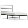 Estructura de cama con cabecero metal negro 75x190 cm de vidaXL, Camas y somieres - Ref: Foro24-352309, Precio: 57,50 €, Desc...