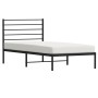 Estructura de cama con cabecero metal negro 75x190 cm de vidaXL, Camas y somieres - Ref: Foro24-352309, Precio: 57,50 €, Desc...