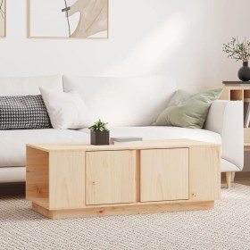 Mesa de centro de madera maciza de pino 110x50x40 cm en Mesas de centro | Comprar online en Foru.es