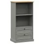 Librería VIGO madera maciza de pino gris 60x35x114,5 cm de vidaXL, Librerías y estanterías - Ref: Foro24-353186, Precio: 132,...