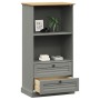 Librería VIGO madera maciza de pino gris 60x35x114,5 cm de vidaXL, Librerías y estanterías - Ref: Foro24-353186, Precio: 141,...