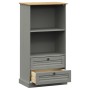 Librería VIGO madera maciza de pino gris 60x35x114,5 cm de vidaXL, Librerías y estanterías - Ref: Foro24-353186, Precio: 141,...