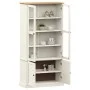 Armario con vitrina VIGO madera maciza pino blanco 85x35x170 cm de vidaXL, Librerías y estanterías - Ref: Foro24-353194, Prec...