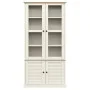 Armario con vitrina VIGO madera maciza pino blanco 85x35x170 cm de vidaXL, Librerías y estanterías - Ref: Foro24-353194, Prec...