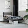 Estructura de cama con cabecero metal negro 107x203 cm de vidaXL, Camas y somieres - Ref: Foro24-352315, Precio: 77,00 €, Des...
