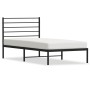 Estructura de cama con cabecero metal negro 107x203 cm de vidaXL, Camas y somieres - Ref: Foro24-352315, Precio: 77,00 €, Des...