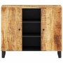 Aparador con 2 puertas madera maciza de mango 90x33x75 cm de vidaXL, Aparadores - Ref: Foro24-352925, Precio: 194,70 €, Descu...