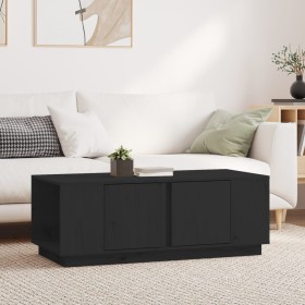Mesa de centro de madera maciza de pino negro 110x50x40 cm en Mesas de centro | Comprar online en Foru.es