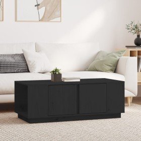 Mesa de centro de madera maciza de pino negro 110x50x40 cm en Mesas de centro | Comprar online en Foru.es