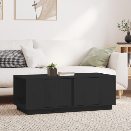Mesa de centro de madera maciza de pino negro 110x50x40 cm en Mesas de centro | Comprar online en Foru.es