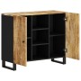 Aparador con 2 puertas madera maciza de mango 90x33x75 cm de vidaXL, Aparadores - Ref: Foro24-352925, Precio: 194,70 €, Descu...