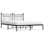 Estructura de cama con cabecero metal negro 183x213 cm de vidaXL, Camas y somieres - Ref: Foro24-353542, Precio: 116,01 €, De...