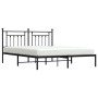 Estructura de cama con cabecero metal negro 183x213 cm de vidaXL, Camas y somieres - Ref: Foro24-353542, Precio: 116,01 €, De...