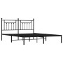 Estructura de cama con cabecero metal negro 183x213 cm de vidaXL, Camas y somieres - Ref: Foro24-353542, Precio: 116,01 €, De...