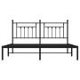 Estructura de cama con cabecero metal negro 183x213 cm de vidaXL, Camas y somieres - Ref: Foro24-353542, Precio: 116,01 €, De...