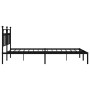 Estructura de cama con cabecero metal negro 183x213 cm de vidaXL, Camas y somieres - Ref: Foro24-353542, Precio: 116,01 €, De...