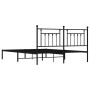 Estructura de cama con cabecero metal negro 183x213 cm de vidaXL, Camas y somieres - Ref: Foro24-353542, Precio: 116,01 €, De...