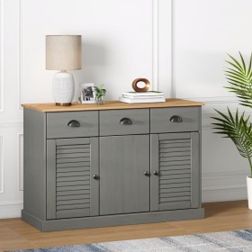 Aparador con cajones VIGO madera maciza pino gris 113x40x75 cm de vidaXL, Aparadores - Ref: Foro24-353192, Precio: 216,74 €, ...