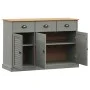 Aparador con cajones VIGO madera maciza pino gris 113x40x75 cm de vidaXL, Aparadores - Ref: Foro24-353192, Precio: 213,89 €, ...