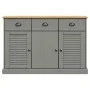 Aparador con cajones VIGO madera maciza pino gris 113x40x75 cm de vidaXL, Aparadores - Ref: Foro24-353192, Precio: 213,89 €, ...