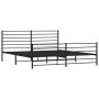Estructura de cama cabecero y estribo metal negro 200x200 cm de vidaXL, Camas y somieres - Ref: Foro24-352344, Precio: 129,88...