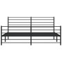 Estructura de cama cabecero y estribo metal negro 200x200 cm de vidaXL, Camas y somieres - Ref: Foro24-352344, Precio: 129,88...