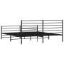 Estructura de cama cabecero y estribo metal negro 200x200 cm de vidaXL, Camas y somieres - Ref: Foro24-352344, Precio: 129,88...