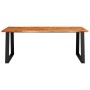Mesa de comedor con borde vivo madera maciza acacia 200x90x75cm de vidaXL, Mesas de cocina y de comedor - Ref: Foro24-353292,...