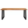 Mesa de comedor con borde vivo madera maciza acacia 200x90x75cm de vidaXL, Mesas de cocina y de comedor - Ref: Foro24-353292,...
