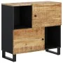 Aparador con 2 puertas madera maciza de mango 80x33x75 cm de vidaXL, Aparadores - Ref: Foro24-352921, Precio: 150,94 €, Descu...