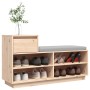 Mueble zapatero de madera maciza de pino 110x34x61 cm en Zapateros y organizadores de calzado | Comprar online en Foru.es