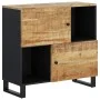 Aparador con 2 puertas madera maciza de mango 80x33x75 cm de vidaXL, Aparadores - Ref: Foro24-352921, Precio: 150,94 €, Descu...
