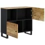 Aparador con 2 puertas madera maciza de mango 80x33x75 cm de vidaXL, Aparadores - Ref: Foro24-352921, Precio: 150,94 €, Descu...