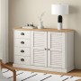 Aparador con cajones VIGO madera maciza pino blanco 113x40x75cm de vidaXL, Aparadores - Ref: Foro24-353188, Precio: 215,31 €,...