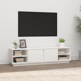 Mueble de TV madera maciza de pino blanco 156x40x40 cm en Muebles TV | Comprar online en Foru.es
