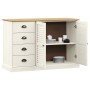 Aparador con cajones VIGO madera maciza pino blanco 113x40x75cm de vidaXL, Aparadores - Ref: Foro24-353188, Precio: 215,31 €,...