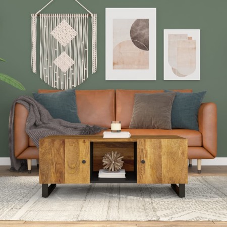 Mesa de centro madera maciza mango y contrachapada 100x54x40 cm de vidaXL, Mesas de centro - Ref: Foro24-351953, Precio: 151,...