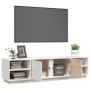 Mueble de TV madera maciza de pino blanco 156x40x40 cm en Muebles TV | Comprar online en Foru.es
