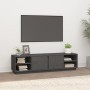 Mueble de TV madera maciza de pino gris 156x40x40 cm en Muebles TV | Comprar online en Foru.es