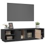 Mueble de TV madera maciza de pino gris 156x40x40 cm en Muebles TV | Comprar online en Foru.es