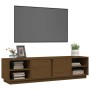 Mueble de TV madera maciza de pino marrón miel 156x40x40 cm en Muebles TV | Comprar online en Foru.es