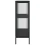 Aparador alto vidrio y acero negro 75x35x105 cm de vidaXL, Aparadores - Ref: Foro24-353003, Precio: 190,07 €, Descuento: %