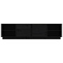 Mueble de TV madera maciza de pino negro 156x40x40 cm en Muebles TV | Comprar online en Foru.es