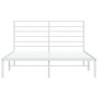 Estructura de cama con cabecero metal blanca 140x200 cm de vidaXL, Camas y somieres - Ref: Foro24-352369, Precio: 92,75 €, De...