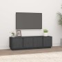 Mueble de TV madera maciza de pino gris 140x40x40 cm en Muebles TV | Comprar online en Foru.es